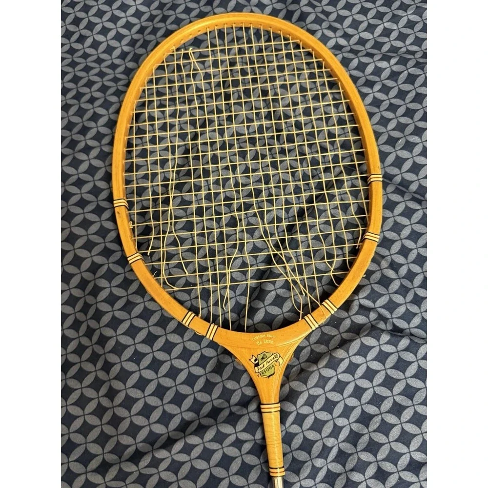 Vintage Wilson Jack Kramer Autograph Wooden Tennis Racquet w/ Geevers Cover